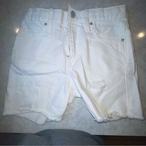 Girls Old Navy size 8 high rise adjustable waist white shorts
